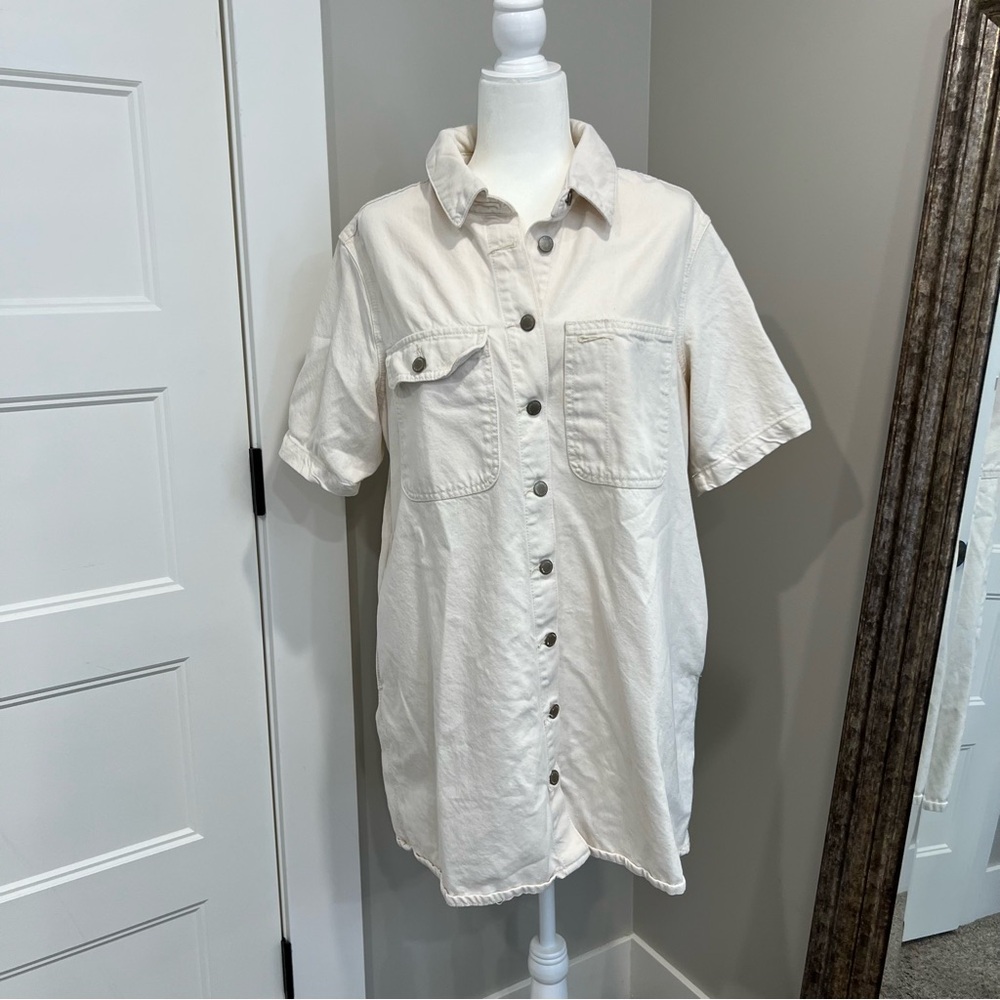 Universal Thread Button Up Denim Mini Dress